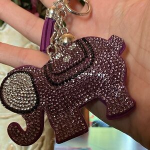 Sparkling Elephant Keychain